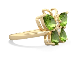 Peridot Butterfly 14K Yellow Gold ring R2215