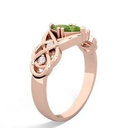 Peridot Keepsake Celtic Knot 14K Rose Gold ring R5300