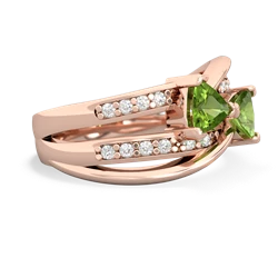 Peridot Bowtie 14K Rose Gold ring R2360