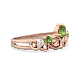 Peridot Crown Keepsake 14K Rose Gold ring R5740