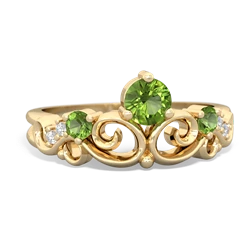 Lab Emerald Crown Keepsake 14K Yellow Gold ring R5740