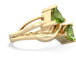 Peridot Split Band Swirl 14K Yellow Gold ring R2341