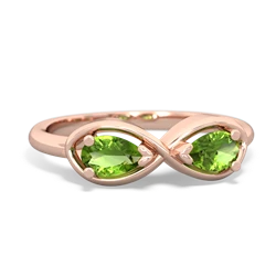 Peridot Infinity 14K Rose Gold ring R5050