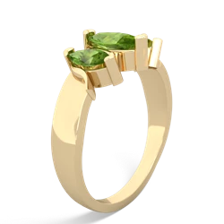 Peridot Three Peeks 14K Yellow Gold ring R2433