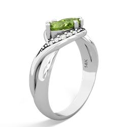 Peridot Summer Winds 14K White Gold ring R5342