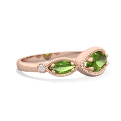 Emerald Milgrain Marquise 14K Rose Gold ring R5700