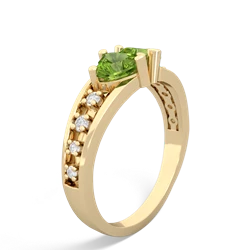 Peridot Heart To Heart 14K Yellow Gold ring R3342