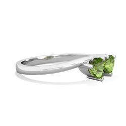 Peridot Sweethearts 14K White Gold ring R5260