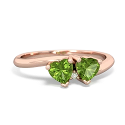 Peridot Sweethearts 14K Rose Gold ring R5260