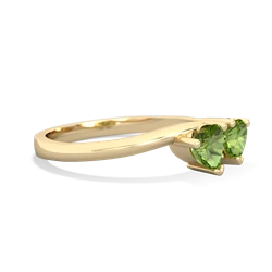 Peridot Sweethearts 14K Yellow Gold ring R5260