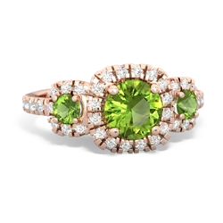 Smoky Quartz Regal Halo 14K Rose Gold ring R5350