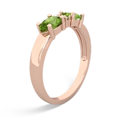 Peridot Pear Bowtie 14K Rose Gold ring R0865