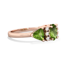 Amethyst Antique Style Three Stone 14K Rose Gold ring R2186