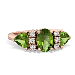 Alexandrite Antique Style Three Stone 14K Rose Gold ring R2186