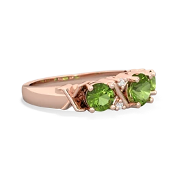 Peridot Hugs And Kisses 14K Rose Gold ring R5016