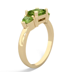 Lab Emerald Three Stone 14K Yellow Gold ring R5235