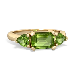 Alexandrite Three Stone 14K Yellow Gold ring R5235