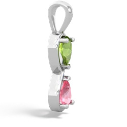 Peridot Infinity 14K White Gold pendant P5050