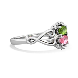 Peridot Love Nest 14K White Gold ring R5860