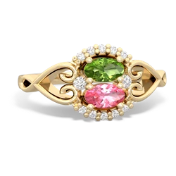 Peridot Love Nest 14K Yellow Gold ring R5860