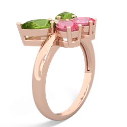 Peridot Butterfly 14K Rose Gold ring R2215