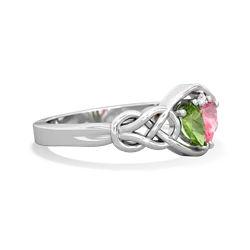 Peridot Celtic Love Knot 14K White Gold ring R5420