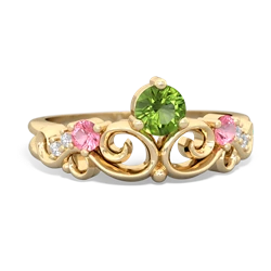 Peridot Crown Keepsake 14K Yellow Gold ring R5740