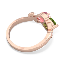 Peridot Floral Elegance 14K Rose Gold ring R5790