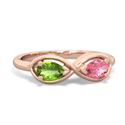 Peridot Infinity 14K Rose Gold ring R5050