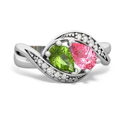 Peridot Summer Winds 14K White Gold ring R5342