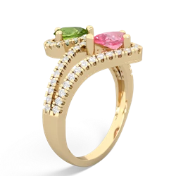 Peridot Diamond Dazzler 14K Yellow Gold ring R3000