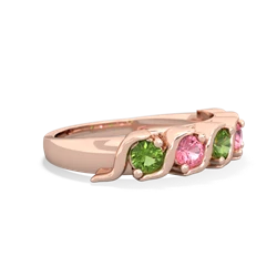 Peridot Anniversary Band 14K Rose Gold ring R2089