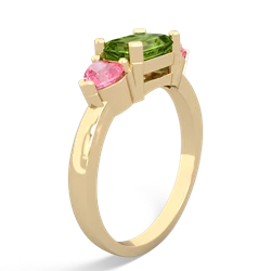 Peridot Three Stone 14K Yellow Gold ring R5235