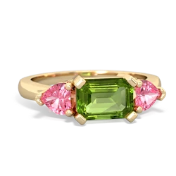 Peridot Three Stone 14K Yellow Gold ring R5235