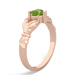 Peridot Claddagh 14K Rose Gold ring R2370