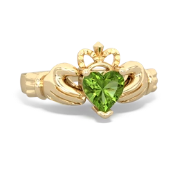 Peridot Claddagh 14K Yellow Gold ring R2370