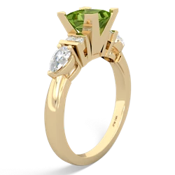 Thumbnail for Peridot Engagement 14K Yellow Gold ring R2002 - side view