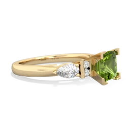 Thumbnail for Peridot Engagement 14K Yellow Gold ring R2002 - hand 1 view