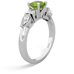 Thumbnail for Peridot Engagement 14K White Gold ring R2002 - side view
