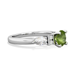 Thumbnail for Peridot Engagement 14K White Gold ring R2002 - hand 1 view