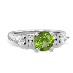 Thumbnail for Peridot Engagement 14K White Gold ring R2002 - top view