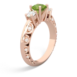 Thumbnail for Peridot Art Deco 14K Rose Gold ring R2003 - side view