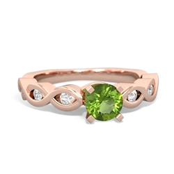 Thumbnail for Peridot Infinity Engagement 14K Rose Gold ring R26315RD - top view
