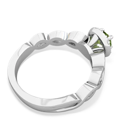 Thumbnail for Peridot Infinity Engagement 14K White Gold ring R26315RH - front view