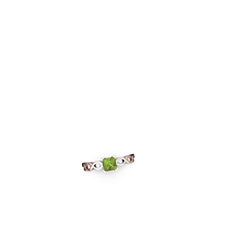Thumbnail for Peridot Infinity Engagement 14K White Gold ring R26315SQ - profile view