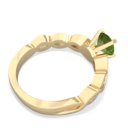 Thumbnail for Peridot Infinity Engagement 14K Yellow Gold ring R26316RD - front view