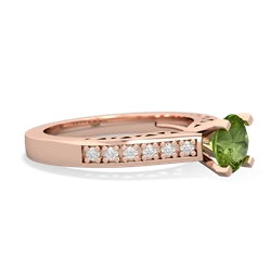 Thumbnail for Peridot Art Deco 14K Rose Gold ring R26356RD - hand 1 view