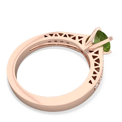 Thumbnail for Peridot Art Deco 14K Rose Gold ring R26356RD - front view