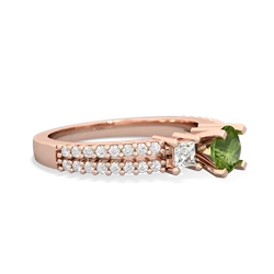 Thumbnail for Peridot Engagement 14K Rose Gold ring R26435RD - hand 1 view