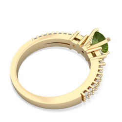 Thumbnail for Peridot Engagement 14K Yellow Gold ring R26436RD - front view